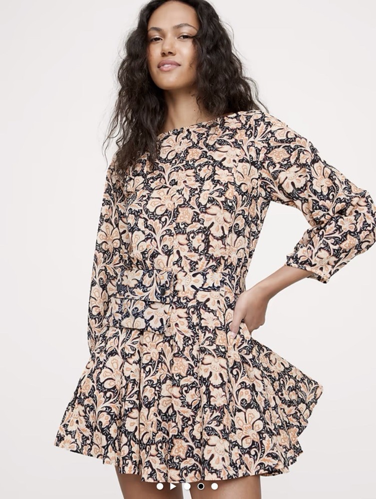 Banana Republic Belted Cotton Paisley Mini Dress Size S NWOT RT$150