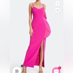 One33social MERCER | SPAGHETTI STRAP GOWN in Pink NWT