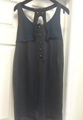 Twinkle By Wenlan Solid Brown Blue Sleeveless Mii Dress Sz 6