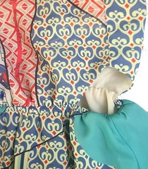 PINK MARTINI Blue Green Red Geometric Spaghetti Strap Sun Dress Sundress Sz XS