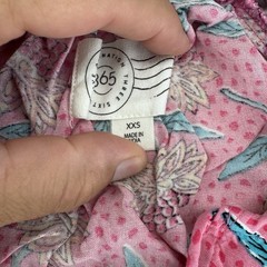 Destination 365 Regular Printed Shor Sleeve Midi Dress XXS Pink Floral Print