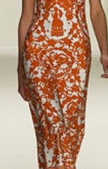 CAROLINA HERRERA Runway Rusty Orange Print Dress (Size 8) – MSRP $2,490.00