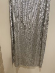 H&M PREMIUM QUALITY Thick Silver Beaded Embellished Sequin Dress Size 4 NWT