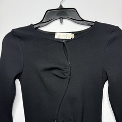 Johansen Prula Cutout Button Long Sleeve Bodycon Black Mini Dress Women’s Sz XXS