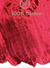 Womens Red Eyelet Sundress 💯% Cotton Material • FREE SHIPPING & Gift Wrap Med