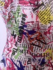 almost FAMOUS Multicolor Graphic Print V-Neck Strappy Stretch Bodycon Dress S
