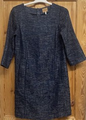 Joules 2/4 Sleeve Blue Woven Thigh Length Dress UK Size 8