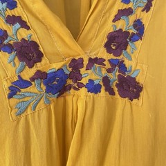 Jean Paul Gaultier Soleil Vintage Embroidered Cover Up Dress Women Size XS Italy