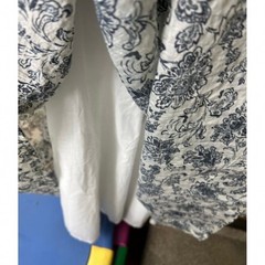 NWT Sofie the label Floral Smocked Midi Dress Blue White Puff Sleeve Size M NEW