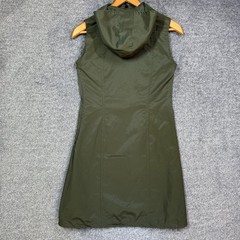 Sharagano Paris Dress Womens S Olive Green Hooded Sleeveless Utility Cargo Mini