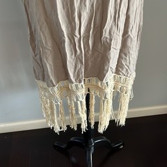 Umgee size L tan and cream sleeveless dress. Beach vibes bohemian lounge wear