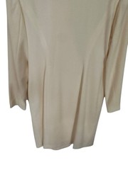 Hugo Buscati Collection Women’s Ivory Wool Lined Coat Dress Button Front Size 8.