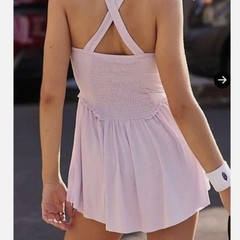 Free People FP Movement Women Size Medium Smockin Hot Dress Romper Lavender NEW