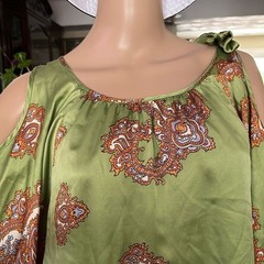 Voom Silk Pullover Cold Shoulder Dress