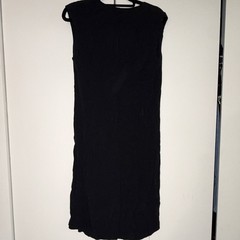 & Other Stories Black Solid Sleeveless Shift Midi Dress Women’s Regular Size 4