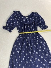 Universal Thread Dress Womens Maxi Tier Flare Cowl Swiss Clip Dot Size S