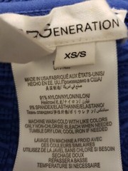 BCBGeneration Bodycon Mini Dress XS/S Blue Scoop Neck Exposed Back Pull On