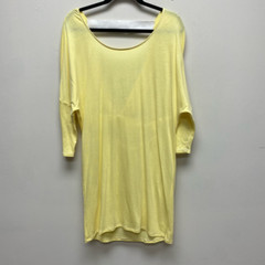 Victoria&rsquo;s Secret Womens Shift Dress Yellow Knee Length Scoop Dolman Sleeve L