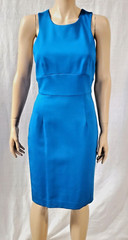Trina Turk Robyn Blue Cocktail Sheath Dress Racerback Sleeveless Sz 8 NWT $278