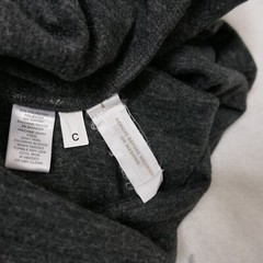 LOFT Dress Gray Cold Shoulder Long Sleeve Ruffle Knit Medium