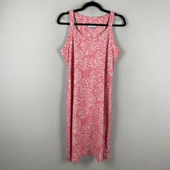 Columbia Cold Bay Tank Dress Womens Large Pink Print Sleeveless Omni Freeze