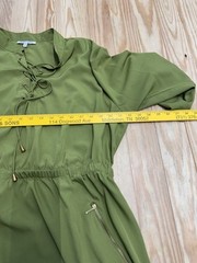 Speed Limit MPH Button Down Olive Green 3/4 Sleeve Women’s Plus 1X