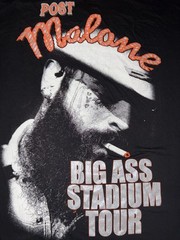 Post Malone T Shirt Dress One Size Big Ass Stadium Tour Oversized NEW *spots