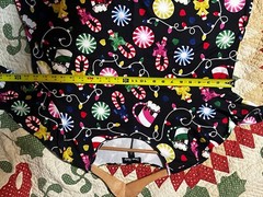 Dress Works Holiday Lights Cocoa Candy Canes Christmas Party Bows Women XL Swing