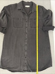 Madewell Charcoal Grey Button-Front Shirt Dress