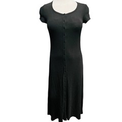 HATCH The Softest Rib Nursing Midi Dress Black Size 0 New