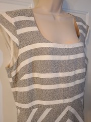 Ann Taylor Sleeveless Back Zip Round Neck Cotton Rayon Blend A-Line Dress sz 14