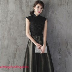 Formal Women Embroidery Lace Wedding Gown Dress Bride Qipao Prom Cheongsam Dress