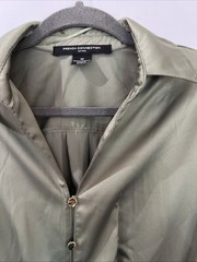 French Connection Long Shirt Button Down Dress, Women&rsquo;s Size XS – Olive Green