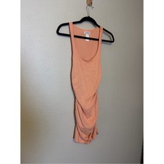 L Space Wildwood scoop neck, Rouched mini dress, peach. Size XS