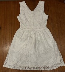 NWT Mi Ami White Lace Mini Dress Size Small