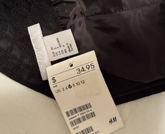 H&M LBD Black Sleeveless Sheath Dress Keyhole Back Knee Length NWT MSRP $34 Sz 6