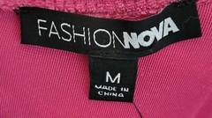 FASHION NOVA Fuchsia Club Party Cocktail Bodycon Cut-Out Sexy Dress Zip Size M