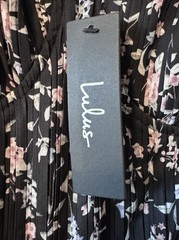 LULUS Cascading Crush Tiered Bustier Black Floral Midi Dress Size Medium