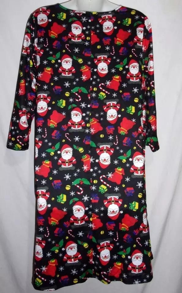 NEW Christmas Dress Small Knee Length Santa Presents Black DRESS WORKS MSRP $30