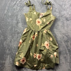 The Occasion by Old Navy Fit & Flare Taffeta Mini Dress Size Medium Green