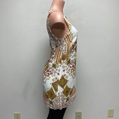 Ecote Ivory Sleeveless Backless Round Neck Pullover Rayon Tunic Top or Dress M
