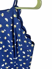 A Byer Scalloped Floral Dress Size Small, Sleevless, Stretchy, Polyester/Nylon