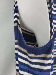 Max Studio Slip On Nautical-themed Strip Dresse Sz Medium