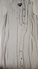 Finity Beach Dress Womens Sz 10 Sleeveless Dress w/hoodie Buttons USA Made Tan