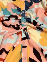 One n More long-sleeve ruched button-down shirt dress