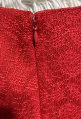 Evan Picone Dress Women Size 12 Red Pleated Sleeveless Belted Lined Midi Sheath