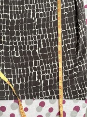 Fenn Wright Manson White & Brown Print Belted Dress Size 16 See Pictures