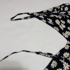 Reformation Marlowe Mini Slip Dress Black Daisy Chain with Side Slit Women’s XL