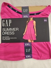 Gap Women&rsquo;s Lightweight Tiered Layered Sleeveless Summer Dress – Pink – XXL