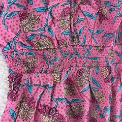 Destination 365 Regular Printed Shor Sleeve Midi Dress XXS Pink Floral Print